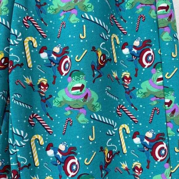 Marvel Avengers Green Christmas Drawstring Lounge Pants Size L NWOT - Picture 4 of 7